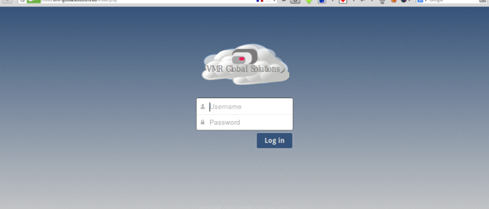 VMRCloud Login interface